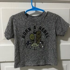 Star Wars Gray Kids T-Shirt with Characters